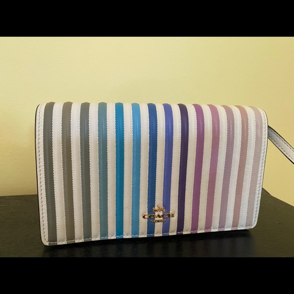 quilted rainbow purse